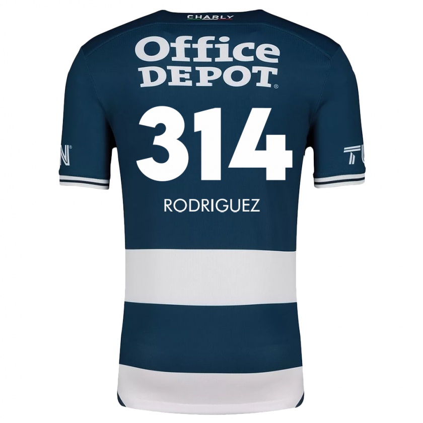 Kandiny Gyermek Alan Rodríguez #314 Kék Fehér Hazai Jersey 2024/25 Mez Póló Ing