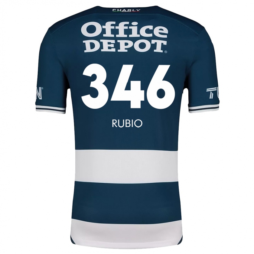 Kandiny Gyermek Mateo Rubio #346 Kék Fehér Hazai Jersey 2024/25 Mez Póló Ing