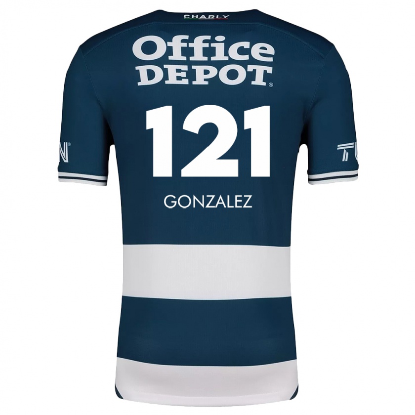 Kandiny Gyermek Cristian González #121 Kék Fehér Hazai Jersey 2024/25 Mez Póló Ing