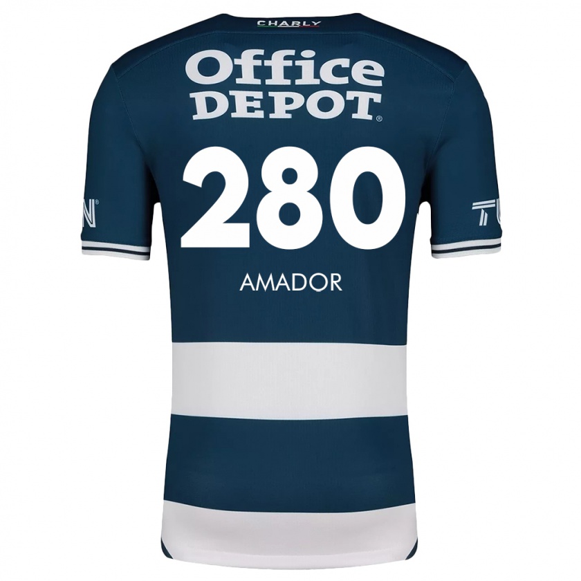 Kandiny Gyermek Santiago Amador #280 Kék Fehér Hazai Jersey 2024/25 Mez Póló Ing