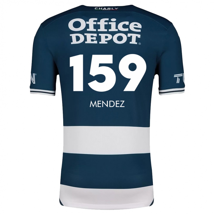 Kandiny Gyermek Daniel Méndez #159 Kék Fehér Hazai Jersey 2024/25 Mez Póló Ing