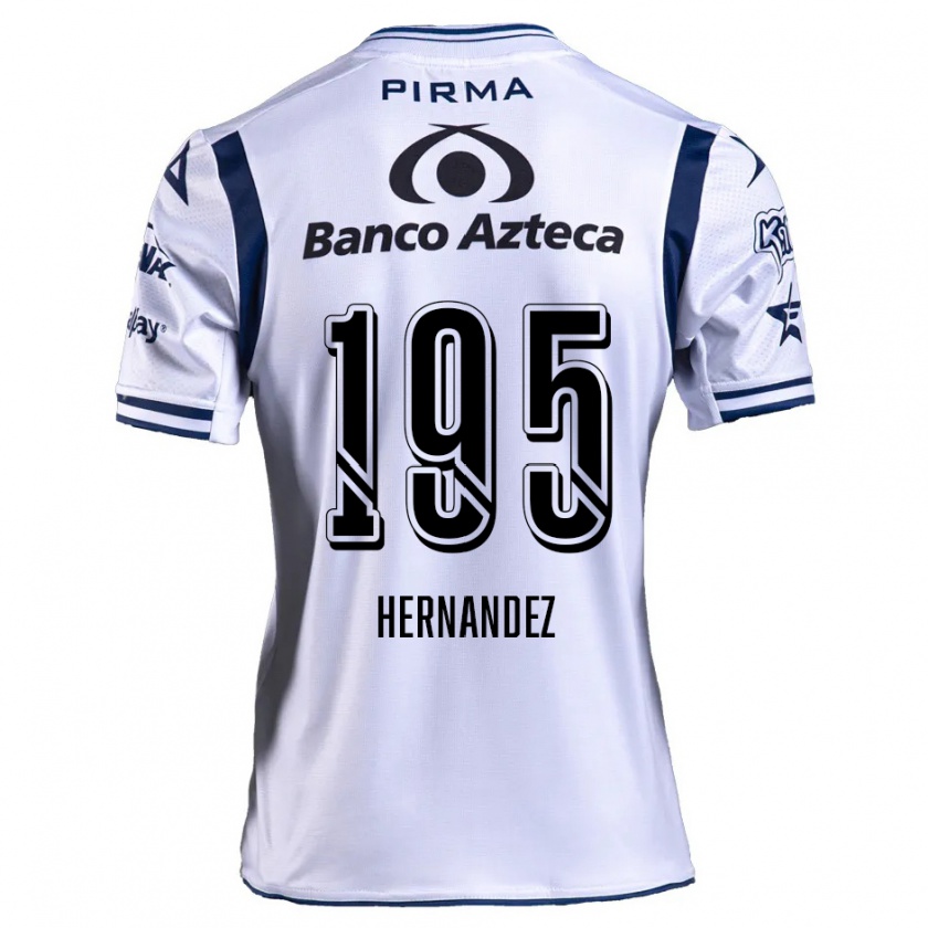 Kandiny Gyermek Daniel Hernández #195 Fehér Sötétkék Hazai Jersey 2024/25 Mez Póló Ing