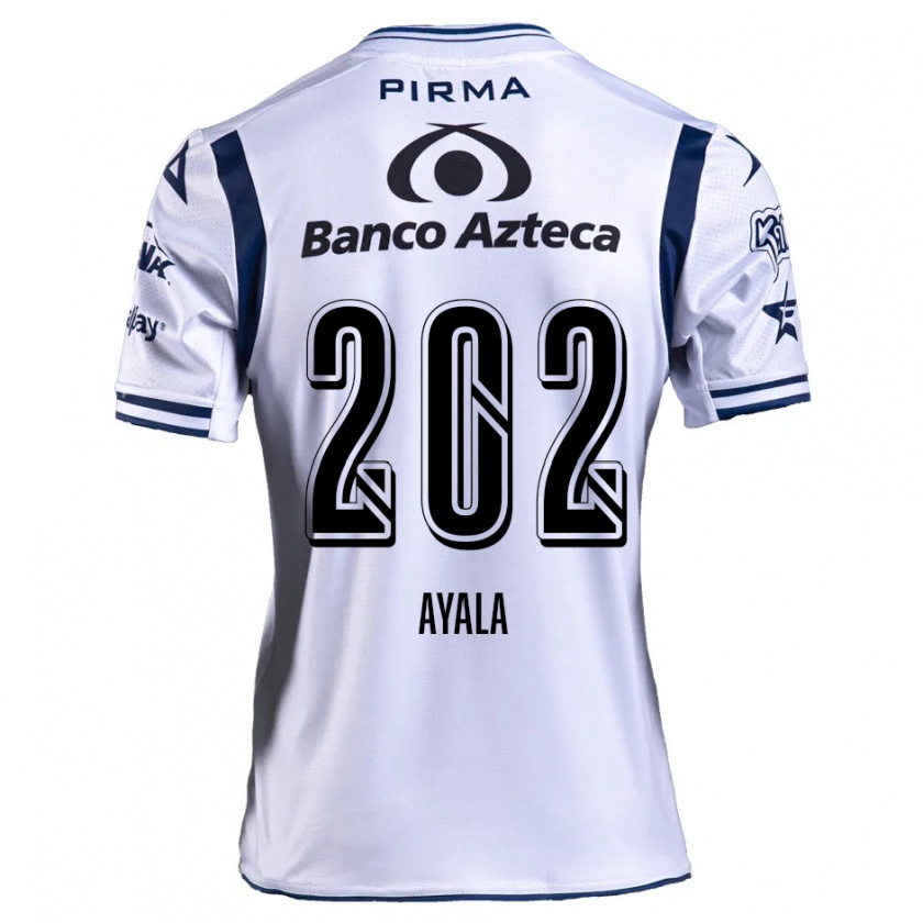 Kandiny Gyermek Diego Ayala #202 Fehér Sötétkék Hazai Jersey 2024/25 Mez Póló Ing