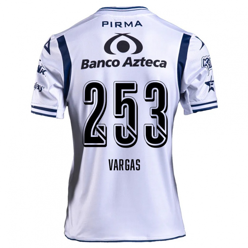 Kandiny Gyermek Edwin Vargas #253 Fehér Sötétkék Hazai Jersey 2024/25 Mez Póló Ing