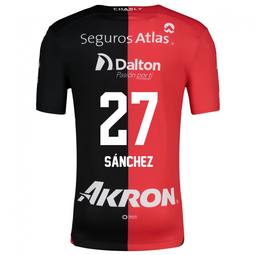 Kandiny Gyermek Antonio Sánchez #27 Piros Fekete Hazai Jersey 2024/25 Mez Póló Ing