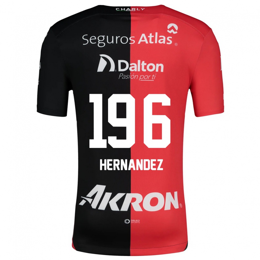 Kandiny Gyermek Miguel Hernández #196 Piros Fekete Hazai Jersey 2024/25 Mez Póló Ing