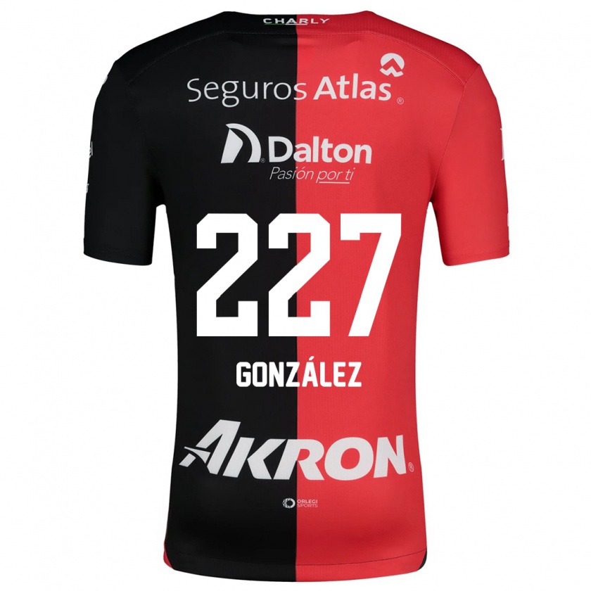 Kandiny Gyermek Rodolfo González #227 Piros Fekete Hazai Jersey 2024/25 Mez Póló Ing