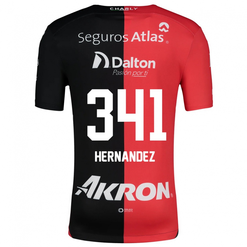 Kandiny Gyermek Leonardo Hernández #341 Piros Fekete Hazai Jersey 2024/25 Mez Póló Ing