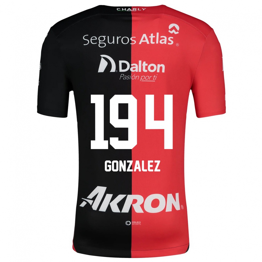 Kandiny Gyermek Andrés González #194 Piros Fekete Hazai Jersey 2024/25 Mez Póló Ing