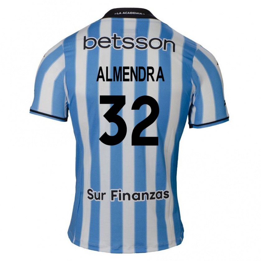 Kandiny Gyermek Agustín Almendra #32 Kék Fehér Fekete Hazai Jersey 2024/25 Mez Póló Ing