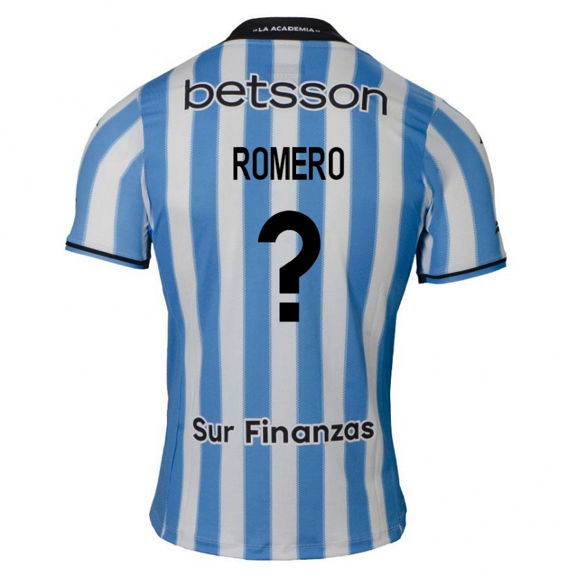 Kandiny Gyermek Benicio Romero #0 Kék Fehér Fekete Hazai Jersey 2024/25 Mez Póló Ing