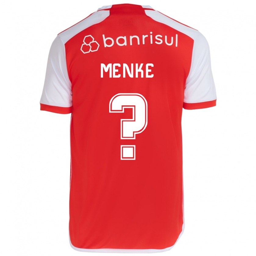 Kandiny Gyermek Henrique Menke #0 Piros Fehér Hazai Jersey 2024/25 Mez Póló Ing