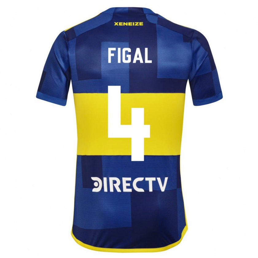 Kandiny Gyermek Nicolás Figal #4 Kék Sárga Hazai Jersey 2024/25 Mez Póló Ing