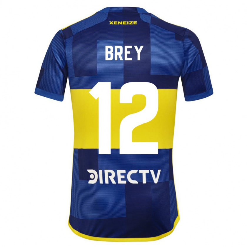 Kandiny Gyermek Leandro Brey #12 Kék Sárga Hazai Jersey 2024/25 Mez Póló Ing