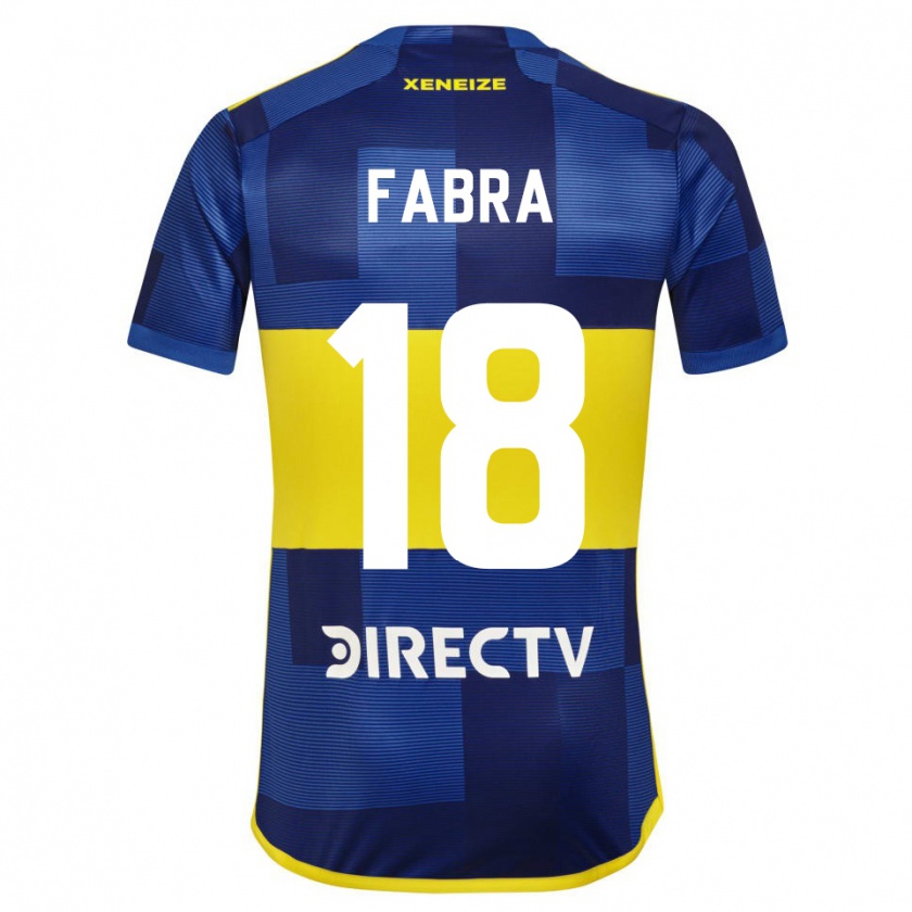 Kandiny Gyermek Frank Fabra #18 Kék Sárga Hazai Jersey 2024/25 Mez Póló Ing