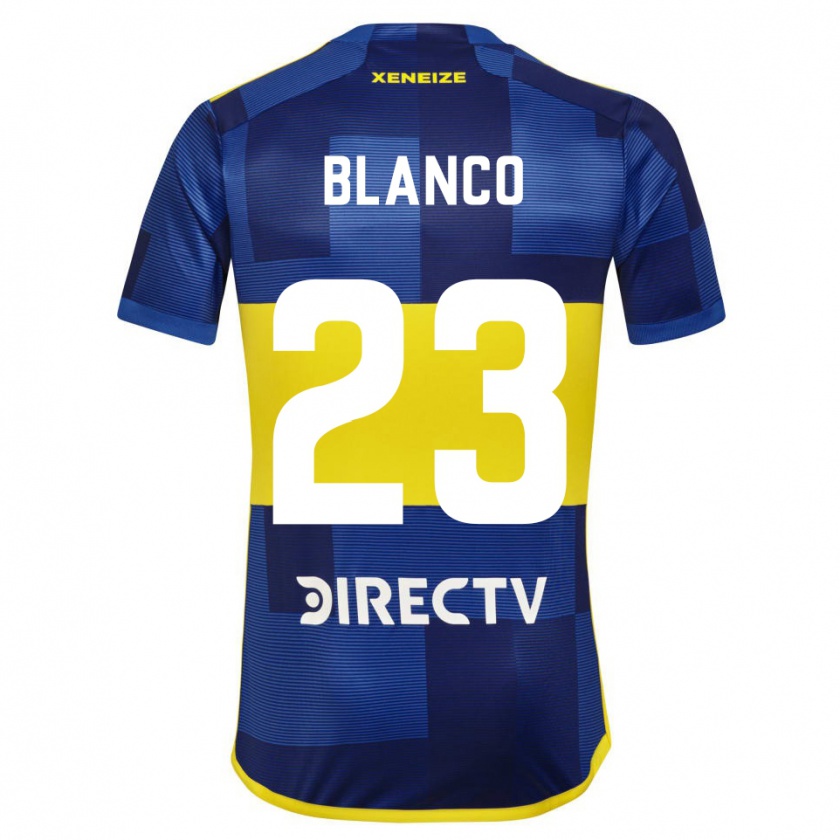 Kandiny Gyermek Lautaro Blanco #23 Kék Sárga Hazai Jersey 2024/25 Mez Póló Ing