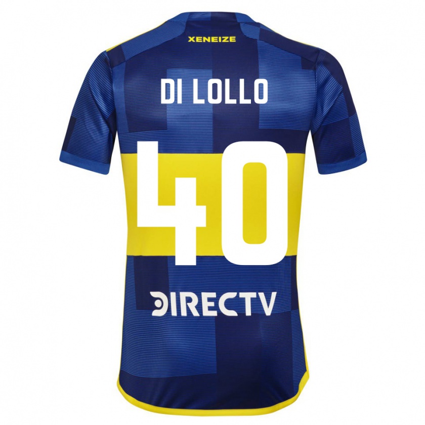 Kandiny Gyermek Lautaro Di Lollo #40 Kék Sárga Hazai Jersey 2024/25 Mez Póló Ing