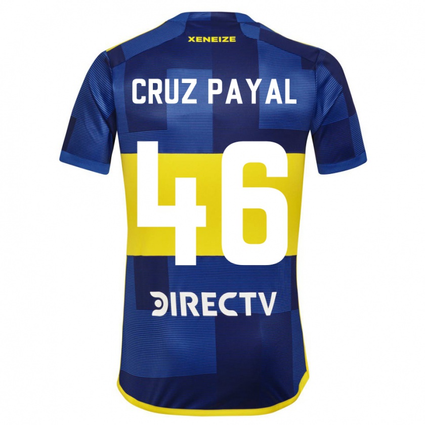 Kandiny Gyermek Juan Cruz Payal #46 Kék Sárga Hazai Jersey 2024/25 Mez Póló Ing