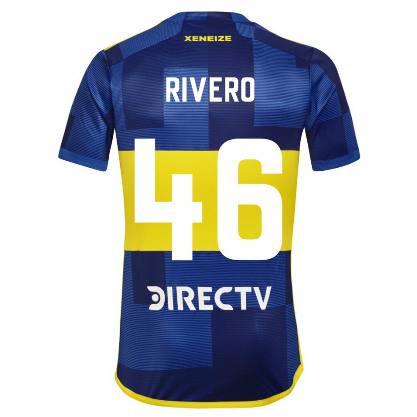 Kandiny Gyermek Simón Rivero #46 Kék Sárga Hazai Jersey 2024/25 Mez Póló Ing