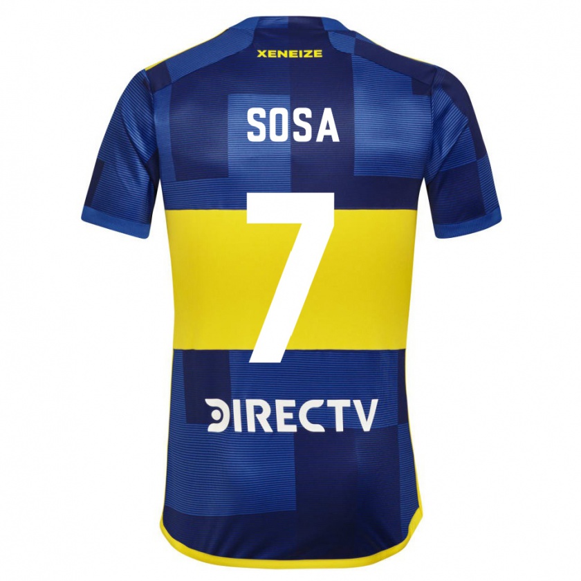 Kandiny Gyermek Elián Sosa #7 Kék Sárga Hazai Jersey 2024/25 Mez Póló Ing