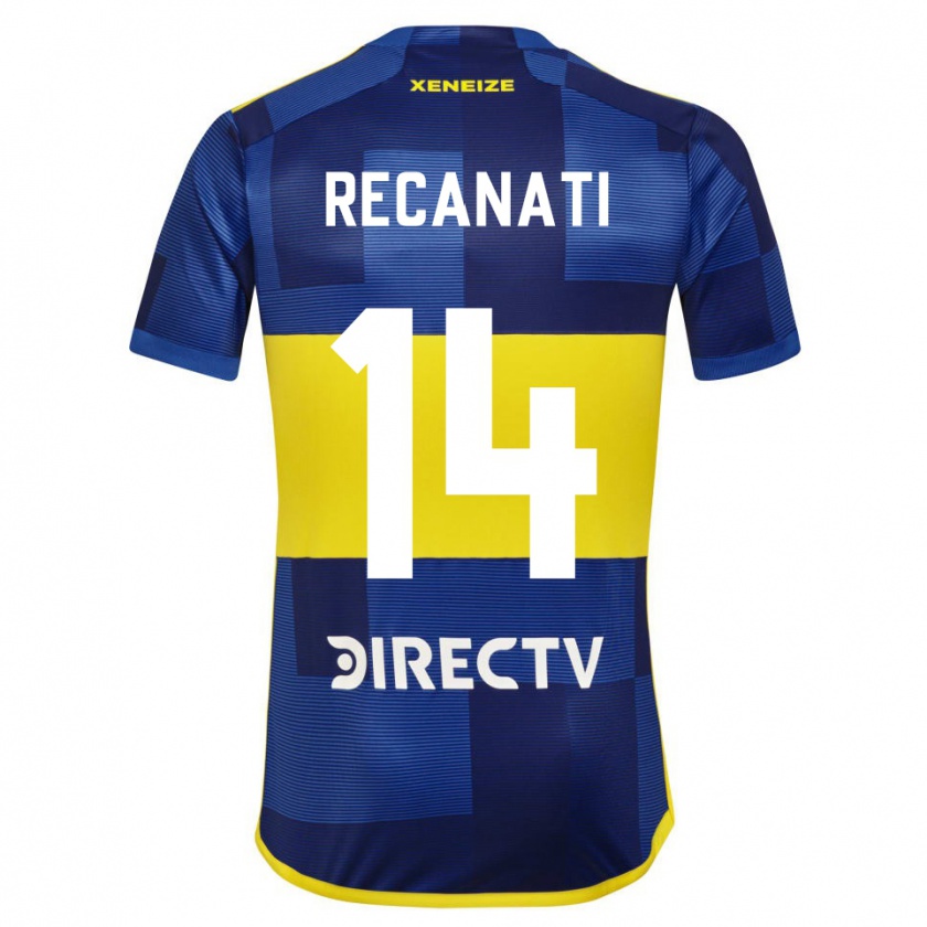 Kandiny Gyermek Bianca Recanati #14 Kék Sárga Hazai Jersey 2024/25 Mez Póló Ing