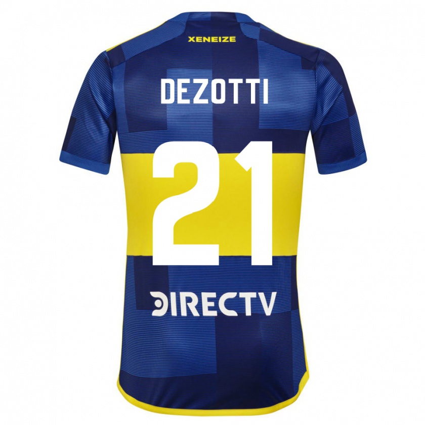 Kandiny Gyermek Martina Dezotti #21 Kék Sárga Hazai Jersey 2024/25 Mez Póló Ing