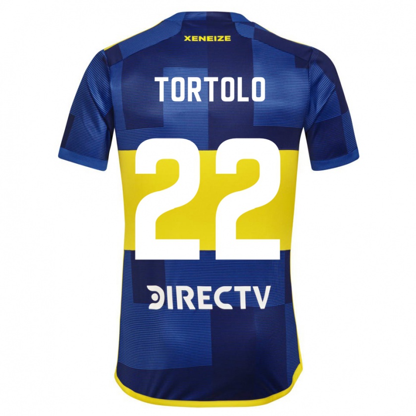 Kandiny Gyermek Dulce Tortolo #22 Kék Sárga Hazai Jersey 2024/25 Mez Póló Ing