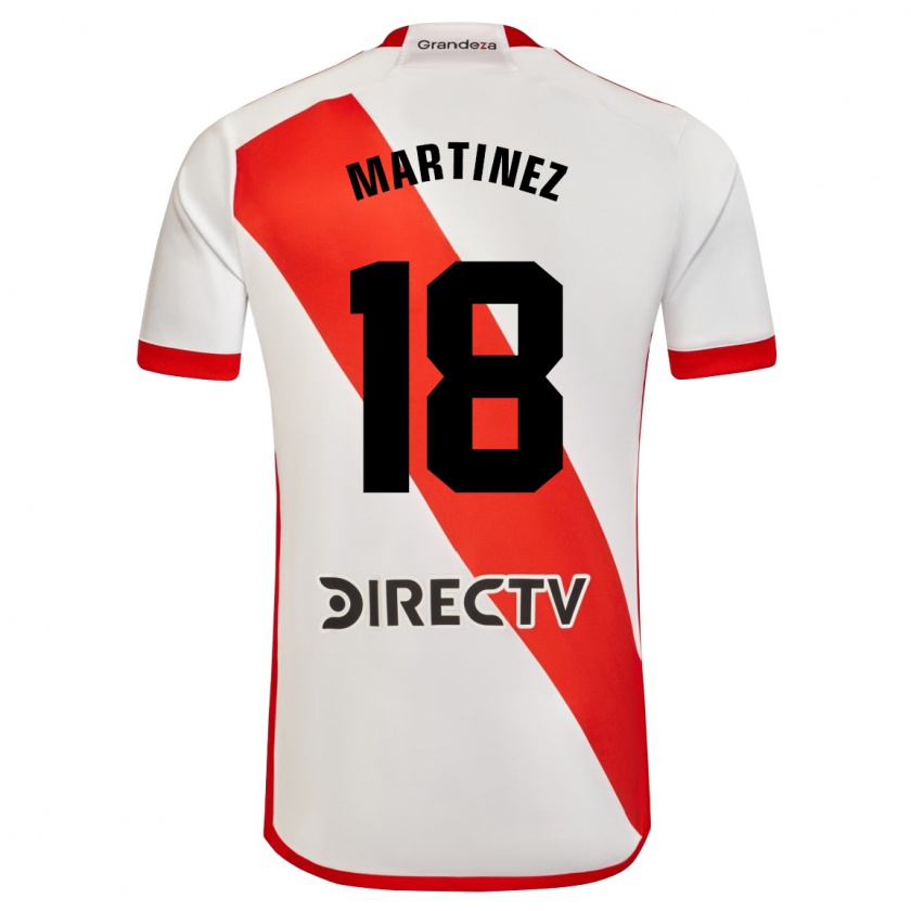 Kandiny Gyermek Pity Martínez #18 Fehér Piros Hazai Jersey 2024/25 Mez Póló Ing