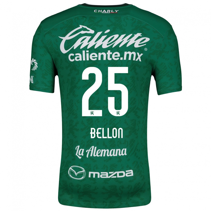 Kandiny Gyermek Paul Bellón #25 Zöld Fehér Hazai Jersey 2024/25 Mez Póló Ing