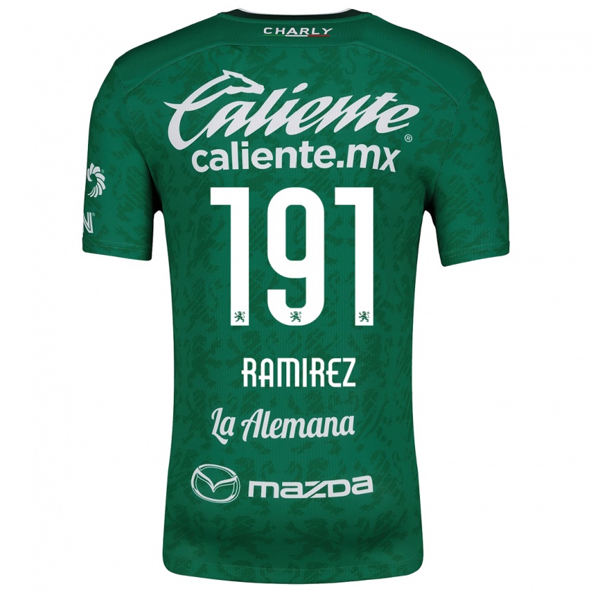 Kandiny Gyermek Ian Ramírez #191 Zöld Fehér Hazai Jersey 2024/25 Mez Póló Ing