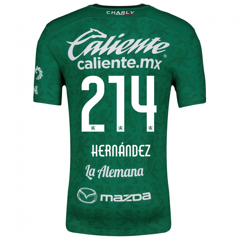 Kandiny Gyermek Iván Hernández #214 Zöld Fehér Hazai Jersey 2024/25 Mez Póló Ing