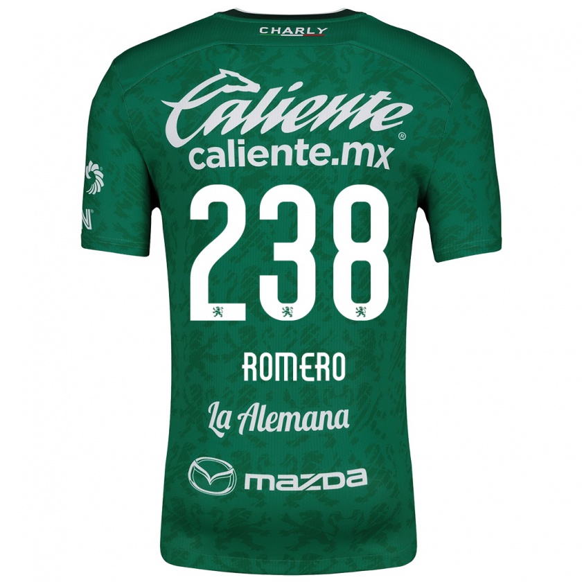 Kandiny Gyermek Paulo Romero #238 Zöld Fehér Hazai Jersey 2024/25 Mez Póló Ing