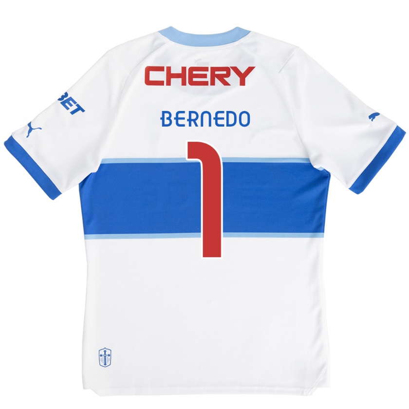 Kandiny Gyermek Vicente Bernedo #1 Fehér Kék Hazai Jersey 2024/25 Mez Póló Ing