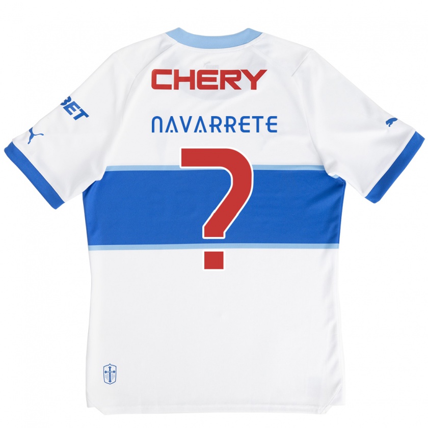 Kandiny Gyermek Carlos Navarrete #0 Fehér Kék Hazai Jersey 2024/25 Mez Póló Ing