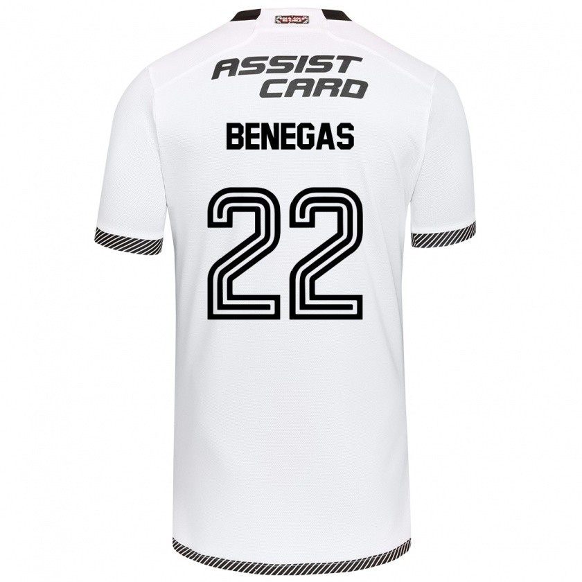 Kandiny Gyermek Leandro Benegas #22 Fehér Fekete Hazai Jersey 2024/25 Mez Póló Ing