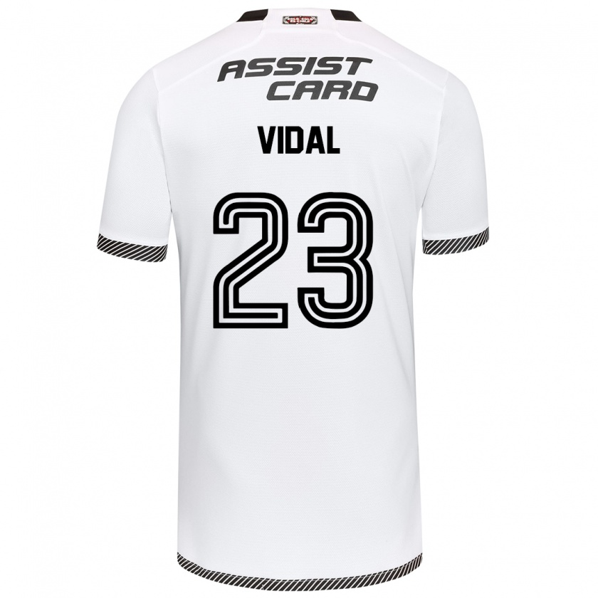 Kandiny Gyermek Arturo Vidal #23 Fehér Fekete Hazai Jersey 2024/25 Mez Póló Ing