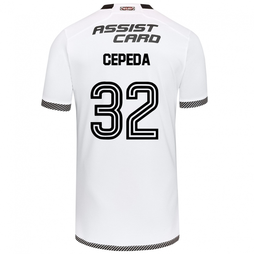 Kandiny Gyermek Lucas Cepeda #32 Fehér Fekete Hazai Jersey 2024/25 Mez Póló Ing