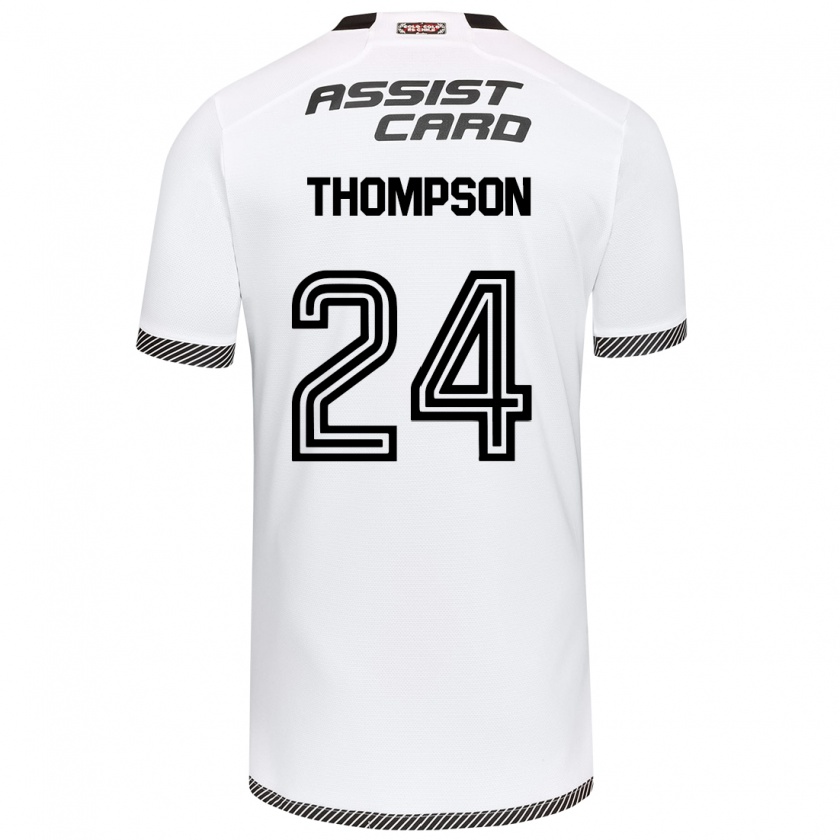 Kandiny Gyermek Jordhy Thompson #24 Fehér Fekete Hazai Jersey 2024/25 Mez Póló Ing