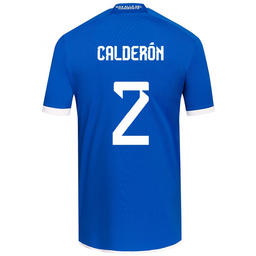 Kandiny Gyermek Franco Calderón #2 Kék Fehér Hazai Jersey 2024/25 Mez Póló Ing