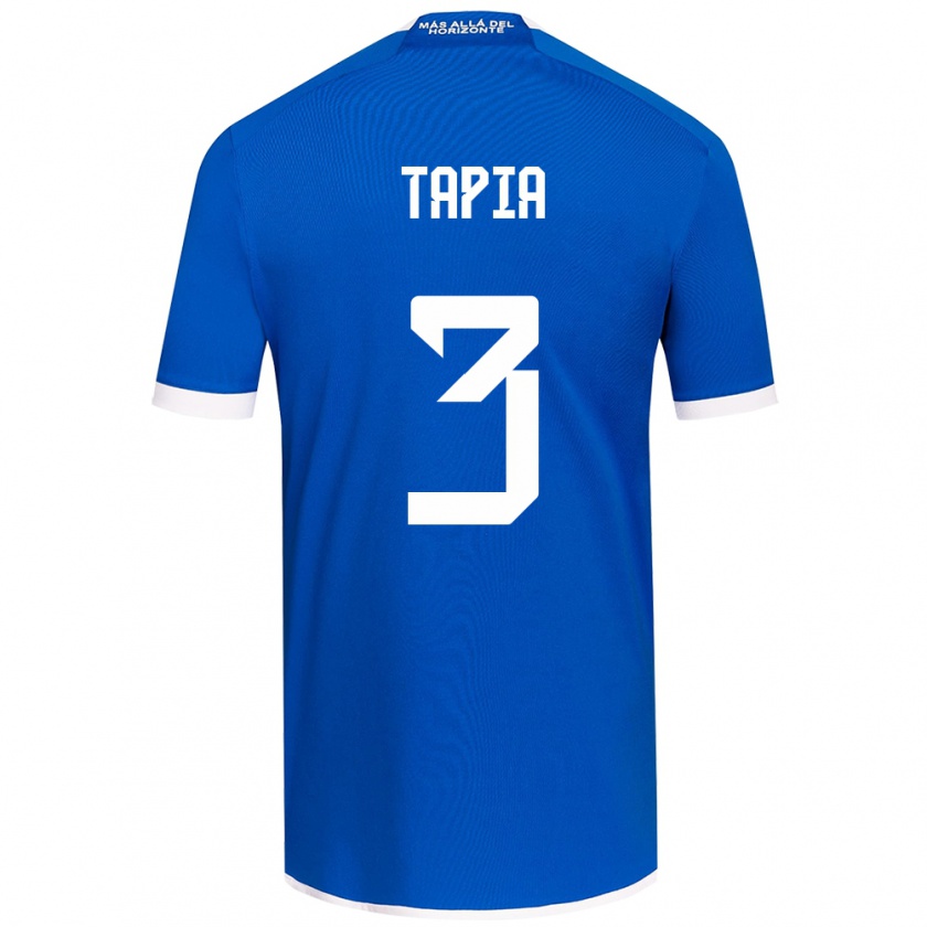 Kandiny Gyermek Ignacio Tapia #3 Kék Fehér Hazai Jersey 2024/25 Mez Póló Ing