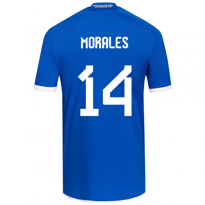 Kandiny Gyermek Marcelo Morales #14 Kék Fehér Hazai Jersey 2024/25 Mez Póló Ing