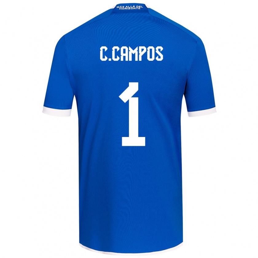 Kandiny Gyermek Cristóbal Campos #1 Kék Fehér Hazai Jersey 2024/25 Mez Póló Ing