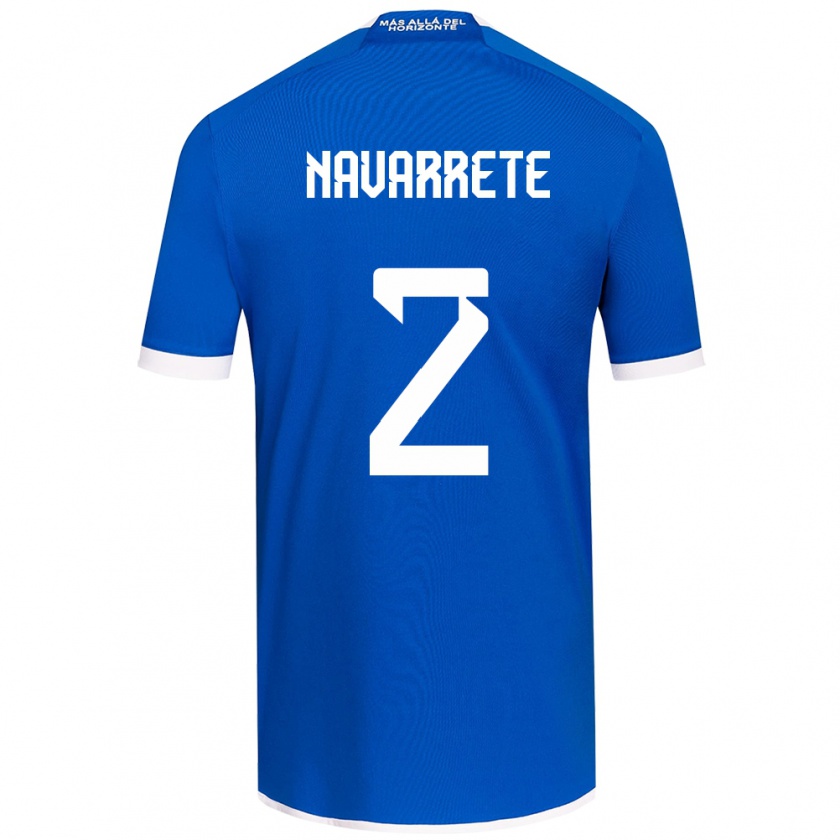 Kandiny Gyermek Daniel Navarrete #2 Kék Fehér Hazai Jersey 2024/25 Mez Póló Ing