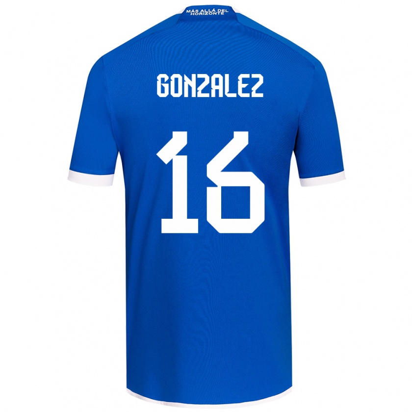 Kandiny Gyermek Monserratt González #16 Kék Fehér Hazai Jersey 2024/25 Mez Póló Ing