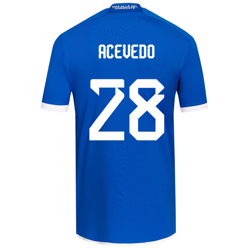 Kandiny Gyermek Florencia Acevedo #28 Kék Fehér Hazai Jersey 2024/25 Mez Póló Ing