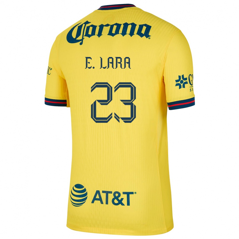 Kandiny Gyermek Emilio Lara #23 Sárga Kék Hazai Jersey 2024/25 Mez Póló Ing