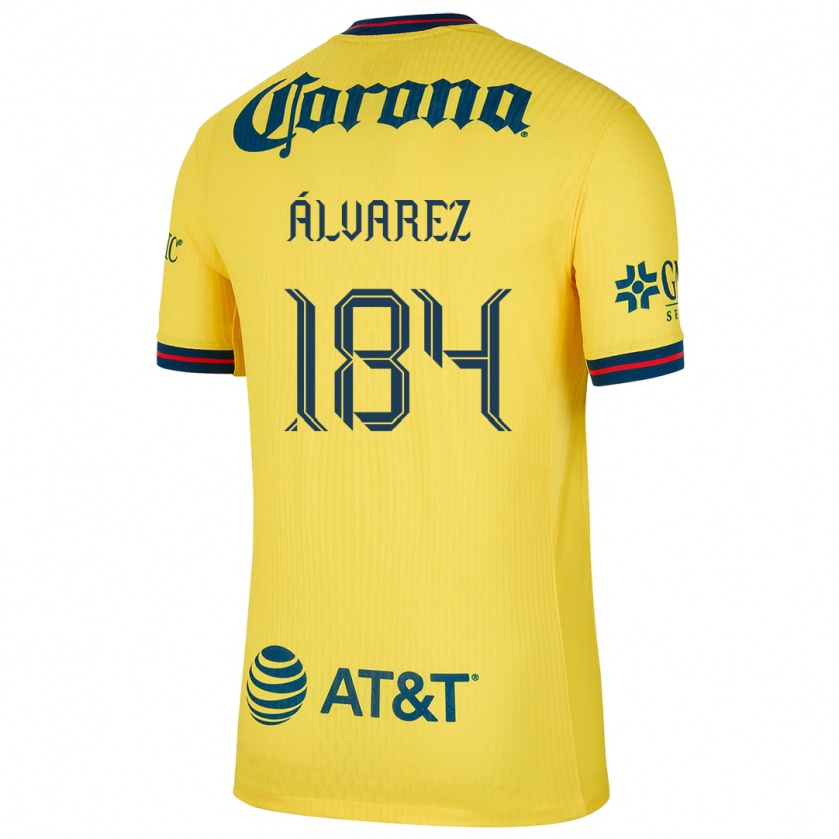 Kandiny Gyermek Antonio Álvarez #184 Sárga Kék Hazai Jersey 2024/25 Mez Póló Ing