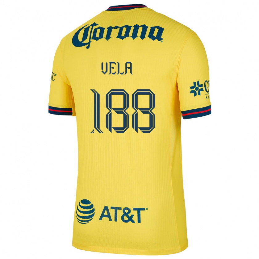 Kandiny Gyermek Christo Vela #188 Sárga Kék Hazai Jersey 2024/25 Mez Póló Ing