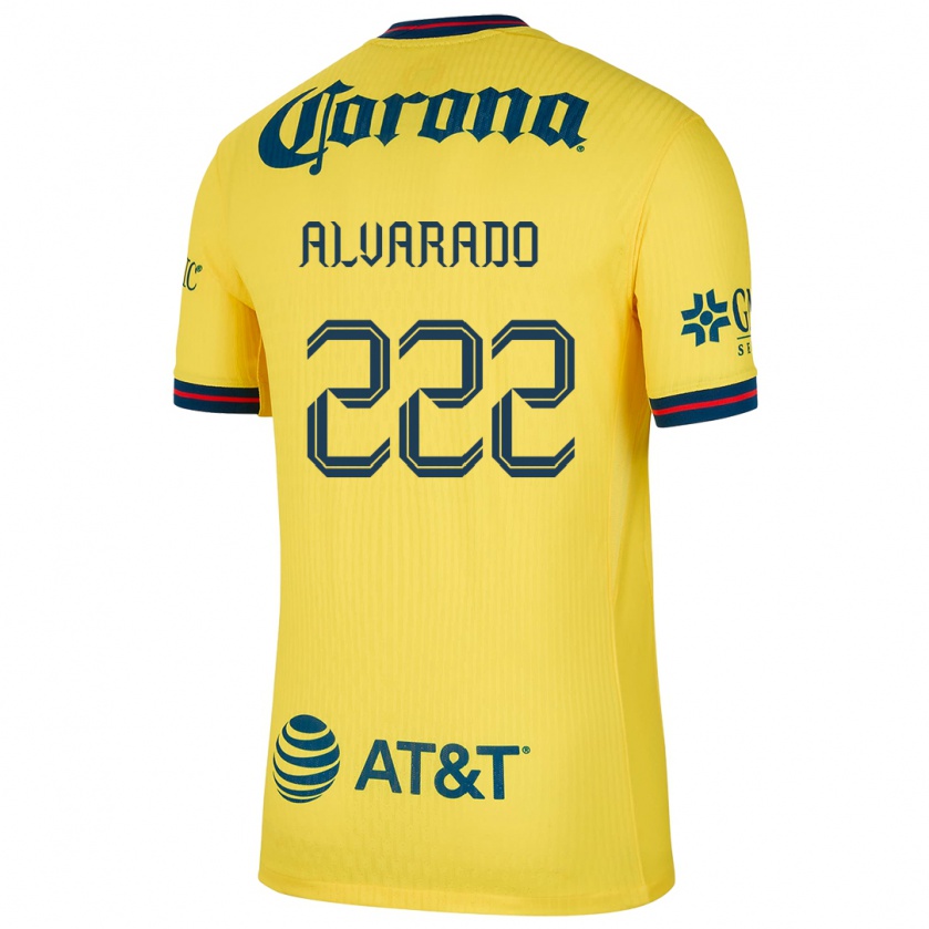 Kandiny Gyermek Daniel Alvarado #222 Sárga Kék Hazai Jersey 2024/25 Mez Póló Ing