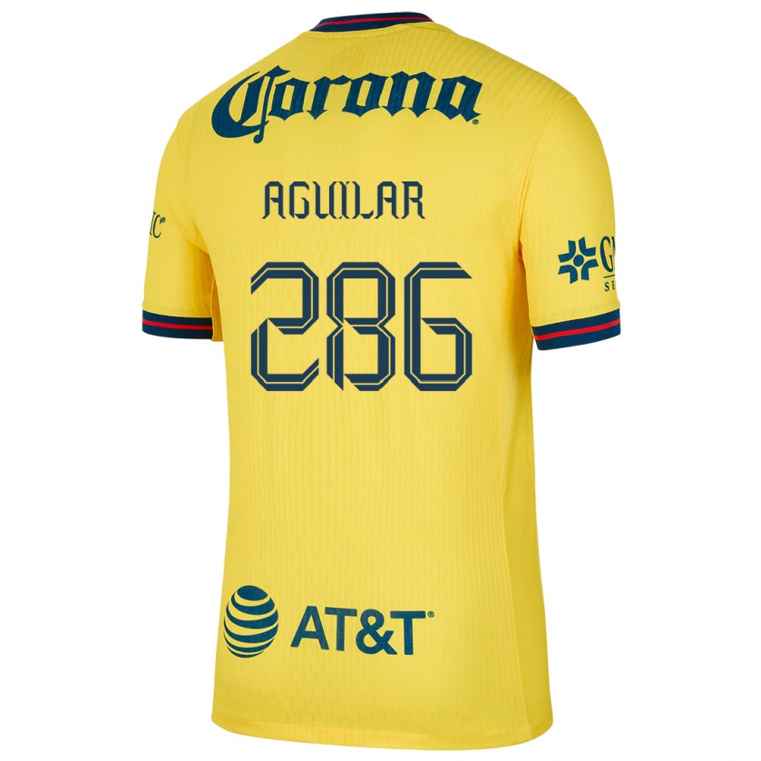 Kandiny Gyermek Nicolás Aguilar #286 Sárga Kék Hazai Jersey 2024/25 Mez Póló Ing